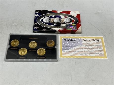 2000 GOLD STATE QUARTERS USA SET - 24K GOLD PLATED