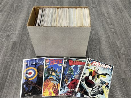 SHORT BOX OF BACK ISSUE DC COMIC BOOKS / BAGGED & BOARDED
