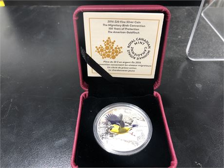 2016 $20 FINE SILVER COIN - ROYAL CANADIAN MINT