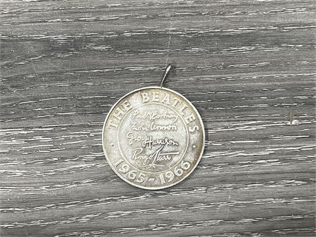 RARE BEATLES MAIL ORDER ONLY SILVER MEDAL - ONLY 1000 MADE - 2” DIAM