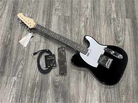 BRAND NEW / UNUSED ‘DONNER’ TELECASTER STYLE ELECTRIC GUITAR W/ACCESSORIES