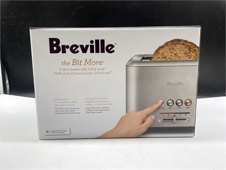 NEW OPEN BOX BREVILLE THE BIT MORE TOASTER