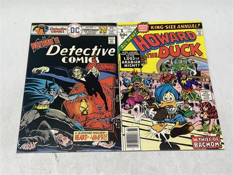 BATMAN’S DETECTIVE COMICS #455 & HOWARD THE DUCK ANNUAL #1