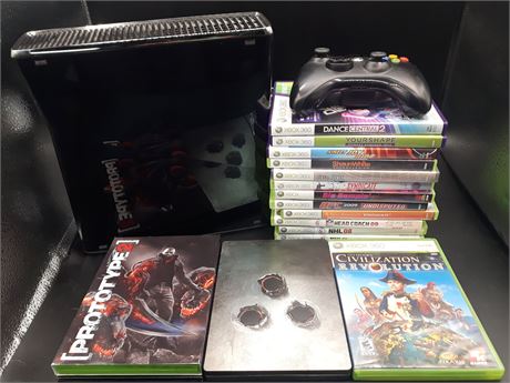 XBOX 360 SLIM CONSOLE WITH GAMES - VERY GOOD CONDITION