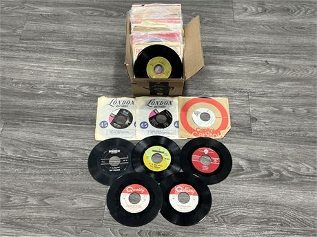 60 MISC 45RPM RECORDS - CONDITION VARIES