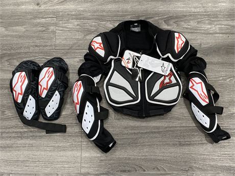 NEW ALPINE STAR BIONIC TOP, & 2 SETS OF ELBOW PADS  / SIZE S