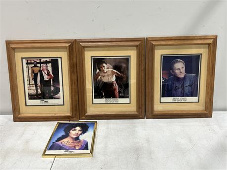 4 SIGNED STAR TREK PHOTOS - 3 WITH COA (Large ones are 14”x17”)