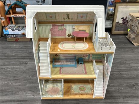LARGE WOOD DOLL HOUSE (46” tall)