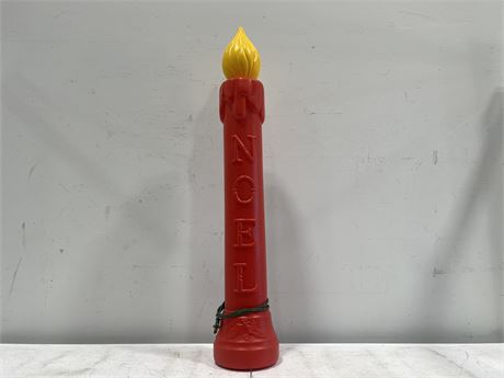VINTAGE BLOW MOLD NOEL CANDLE - 38” TALL
