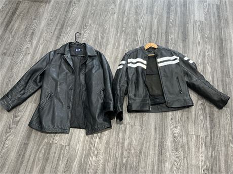 MENS MOTORCYCLE & GAP LEATHER JACKETS