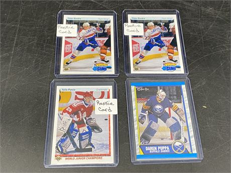 4 NHL ROOKIE CARDS