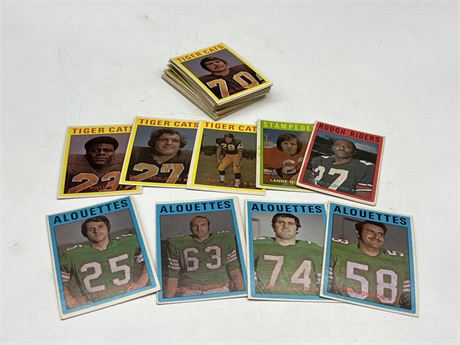 (47) 1972 CFL OPC CARDS