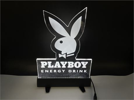 (NEW) PLAYBOY LED LIGHT UP ON STAND - 1FT TALL