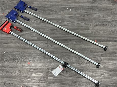 3 LARGE CLAMPS (55” long)