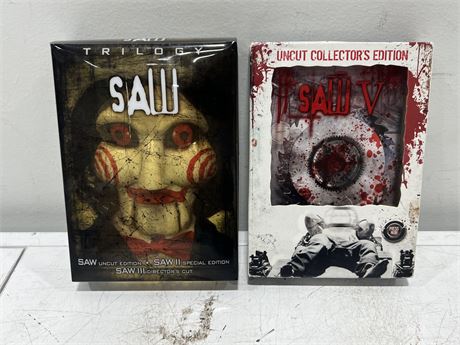 2 SAW SPECIAL EDITION DVD SETS