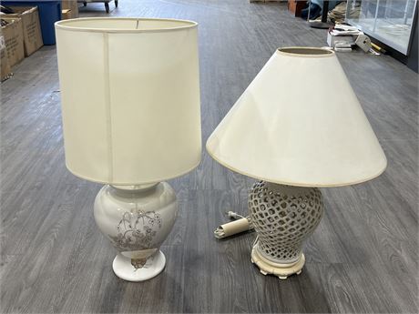 2 DECORATIVE LAMPS (30” tall)