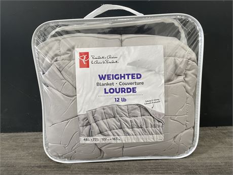 (NEW) PRESIDENTS CHOICE 12LB WEIGHTED BLANKET