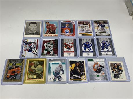 16 MISC NHL CARDS INCLUDING 70s’ MIKITA CARD