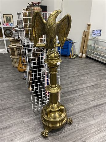 1800’s PURE BRASS 6ft LECTERN (from ST. SILIAS CHURCH ENGLAND)
