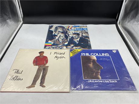 3 PHIL COLLINS RECORDS (SINGLES) - NEAR MINT