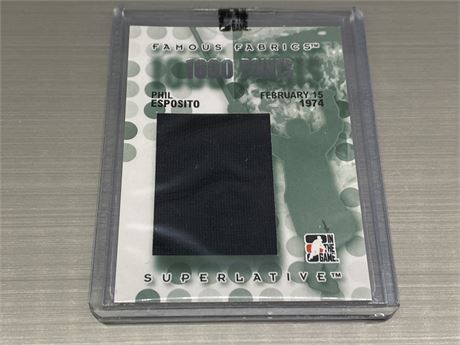2008 ITG PHIL ESPOSITO 1000 POINTS JERSEY CARD #7/9