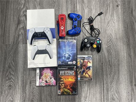 LOT OF GAMES & ACCESSORIES - ACCESSORIES ARE FOR PART OR REPAIR