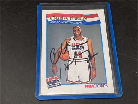 AUTOGRAPHED CHARLES BARKLEY CARD