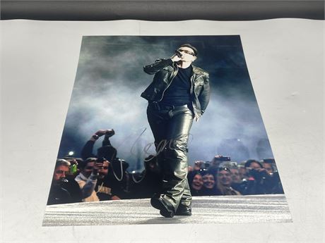 BONO OF U2 SIGNED PICTURE 11”x14”