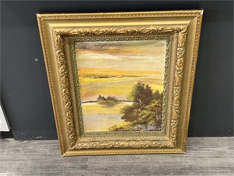 FRAMED ORIGINAL OIL PAINTING BY F.CLARE (26”x29”)