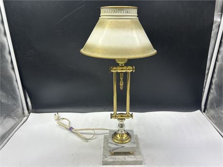 MCM MARBLE BASE LAMP (18”)
