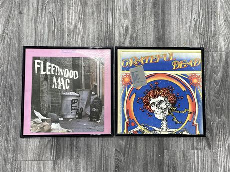 2 FRAMED ALBUM COVERS - GRATEFUL DEAD / FLEETWOOD MAC (COVERS ONLY)