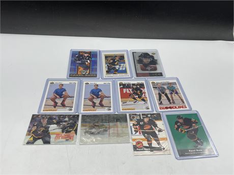 (11) MISC PAVEL BURE NHL CARDS W/ROOKIES
