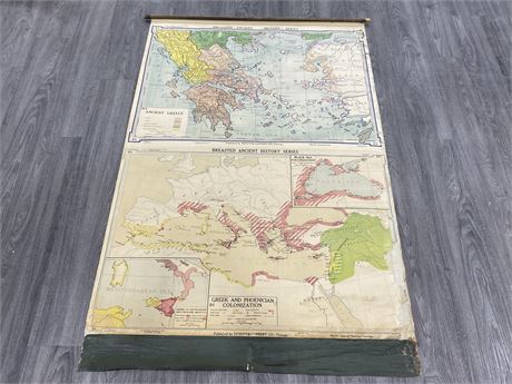 1923 MAP OF GREECE & ANCIENT GREECE (46”X68”)