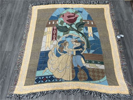 BEAUTY & THE BEAST TAPESTRY / BLANKET (51”x58”)