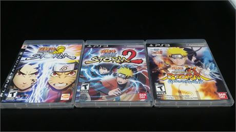 EXCELLENT CONDITION - COLLECTION OF 3 NARUTO GAMES (PS3)