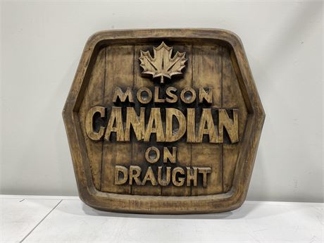 MOLSON CANADIAN BEER SIGN (23”x21”)