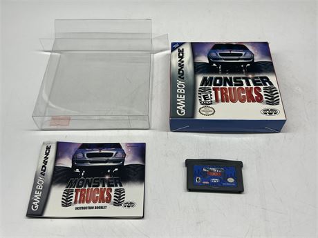 MONSTER TRUCKS - GAMEBOY ADVANCE COMPLETE W/BOX & MANUAL - EXCELLENT COND.