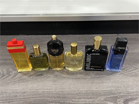 6 MENS / WOMENS COLOGNES, PERFUMES & AFTER SHAVES
