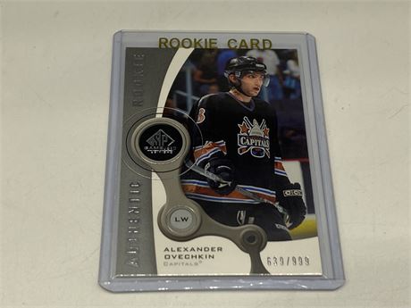 L/E SP GAME USED ROOKIE OVECHKIN CARD #639/999 - MINT
