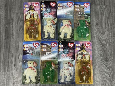 8 NEW BEANIE BABIES IN PACKAGE