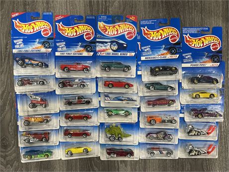 LARGE LOT OF MID 90’s HOT WHEELS 1ST EDITION (MISP)