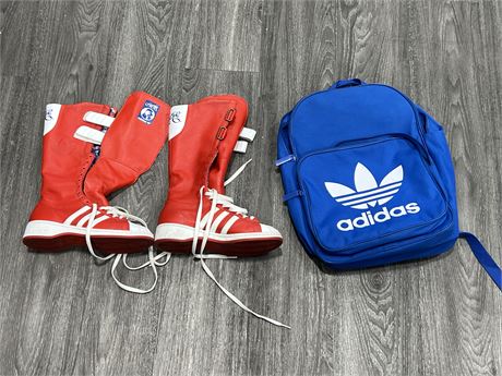 ADIDAS SHOES & BACKPACK