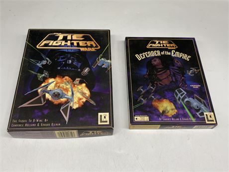 2 STAR WARS TIE FIGHTER PC GAMES W/BOXES & INSTRUCTIONS