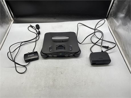 N64 CONSOLE & CORDS FOR PARTS