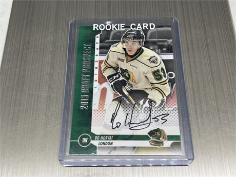2013 BO HORVAT LONDON KNIGHTS AUTOGRAPHED DRAFT PROSPECT CARD
