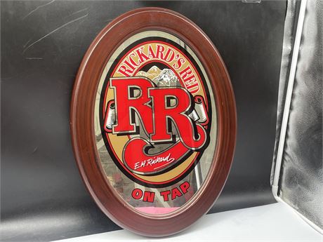 RICKARDS RED ON TAP ADVERTISING MIRROR (15”x20”)
