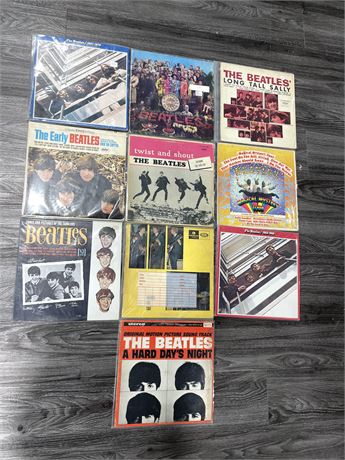 10 BEATLES RECORDS (MOST ARE SCRATCHED)