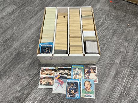 BOX OF VINTAGE NHL CARDS