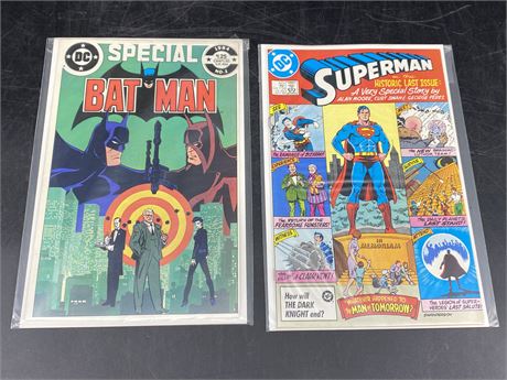 SUPERMAN HISTORIC LAST ISSUE & SPECIAL BATMAN COMIC