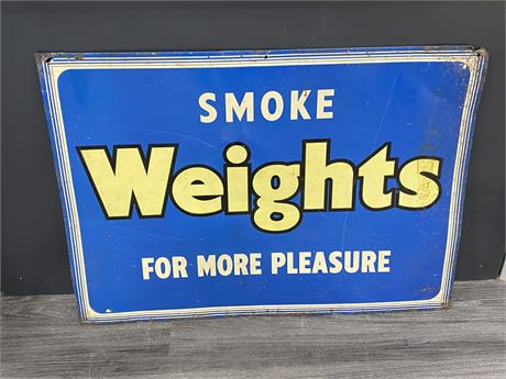 VINTAGE SMOKE WEIGHTS FOR MORE PLEASURE (34”x24”)